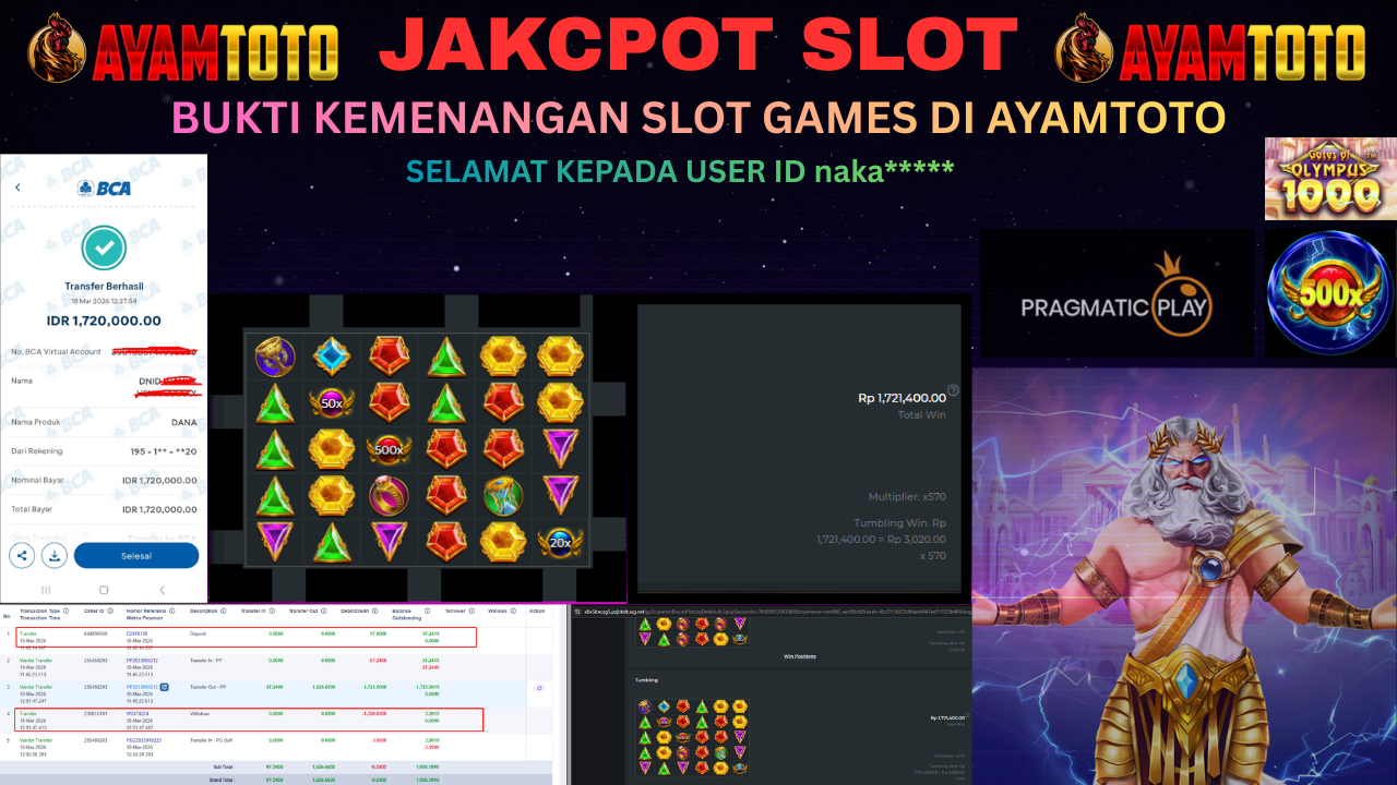 BUKTI JACKPOT PLAYER AYAMTOTO